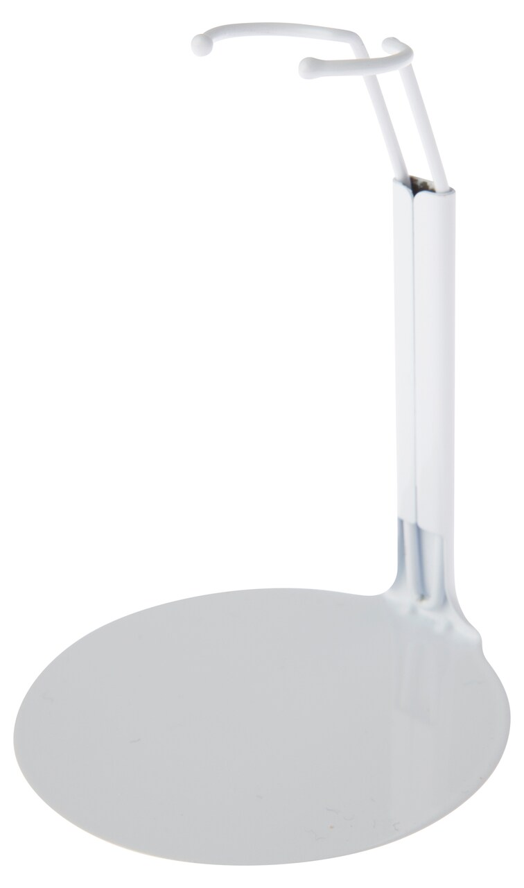 Plymor DSP 4125W White Adjustable Doll Stand fits 7 7.5 8 8.5